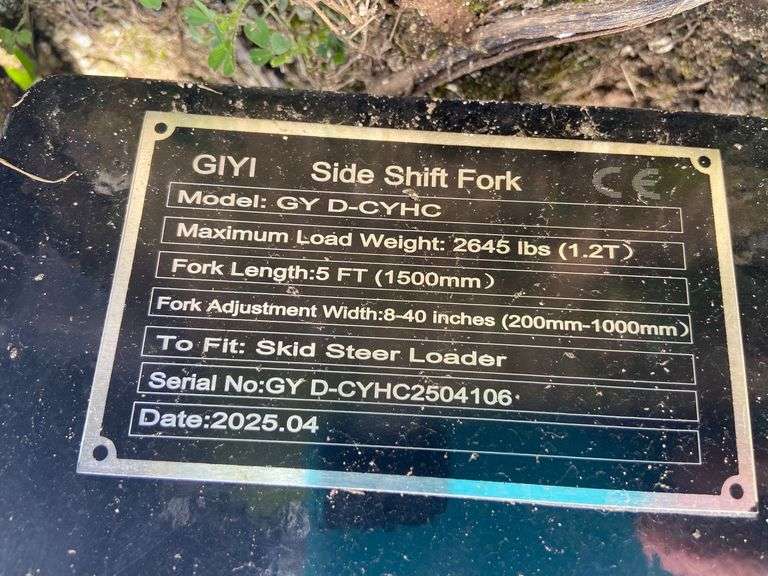 2025 GIYI Unused GYD-CYHC Skid Steer Hydraulic Side Shift Forks