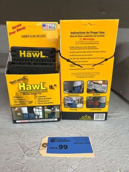 (4) New Hawl-It Builder Belt Materials Carry Assistant Tool