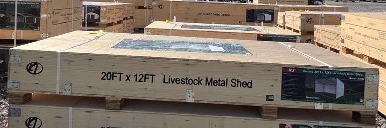 KJ Unused K1912 20ftx12ft Livestock Metal Shed