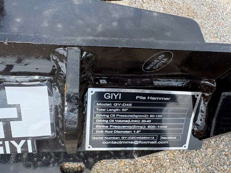 2025 GIYI Unused GY-D45 Hydraulic Pile Hammer