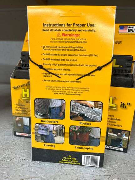 (5) New Hawl-It Builder Belt Materials Carry Assistant Tool