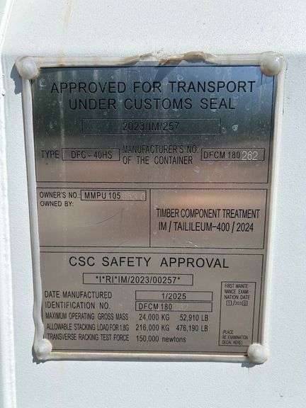 2025 "One Use" 40ft Steel Storage Container