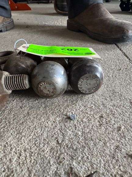 Lot - Assorted Hitch Balls, Heavy Duty C-Clamp