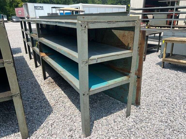Steel Work Table - 200in L x 31.5in W x 58in H