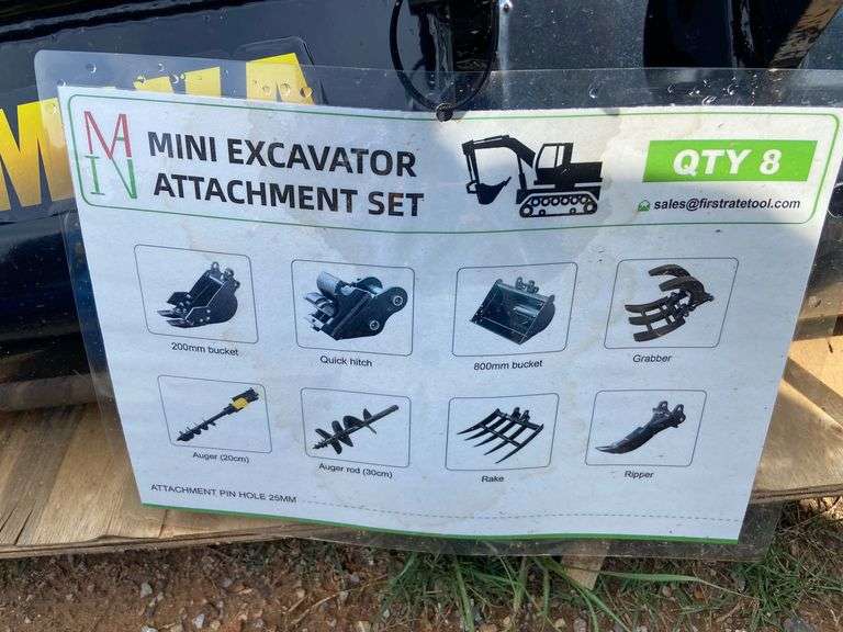 Pallet - 2025 MIVA Unused Mini-Excavator Attachments Set