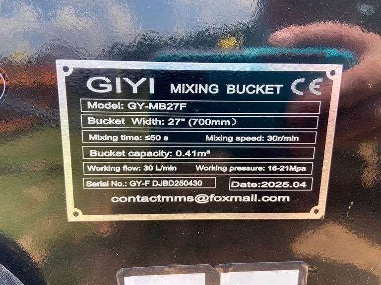 2025 GIYI Unused GY-MB27F Mixing Bucket