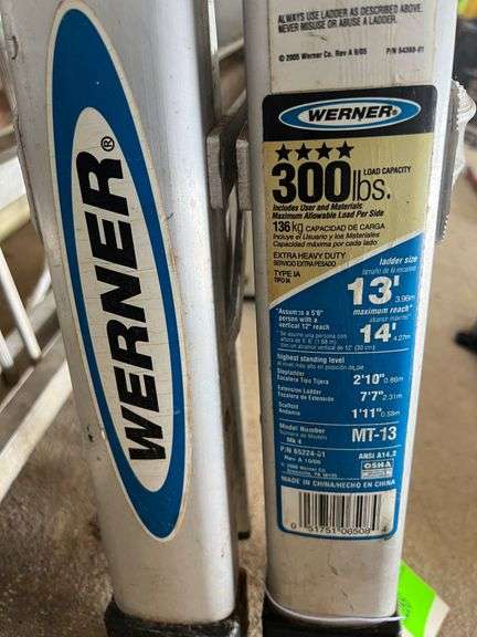 Werner MT-13 300lb Telescoping Multi-Ladder, 13 Foot