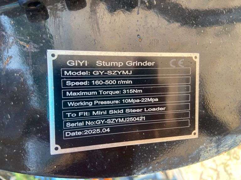 2025 GIYI Unused GY-SZYMJ Mini Skidsteer  Stump Grinder