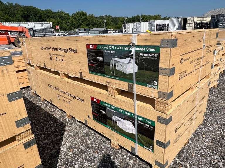 KJ Unused K4230T 42ftx30ft Metal Storage Shed
