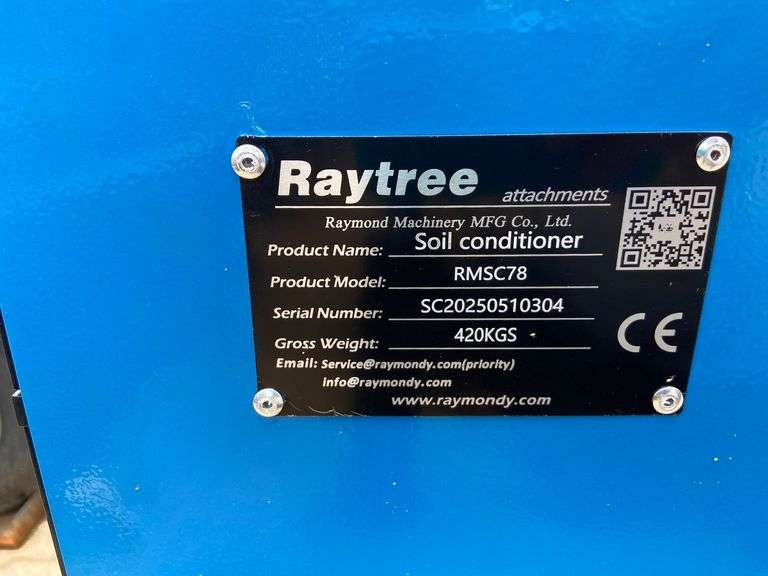 2025 Raytree Unused RMSC78 78in Skidsteer Soil Conditioner