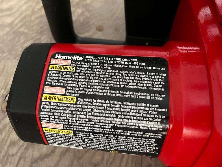 Homelite 16in Electric Chainsaw