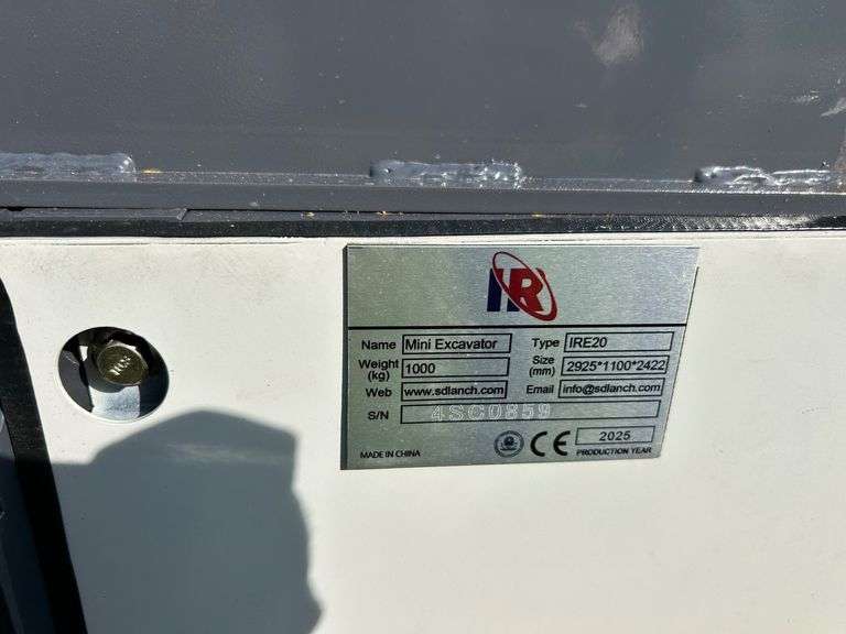 2025 IR Sdlanch Unused IRE20 Diesel Mini-Excavator
