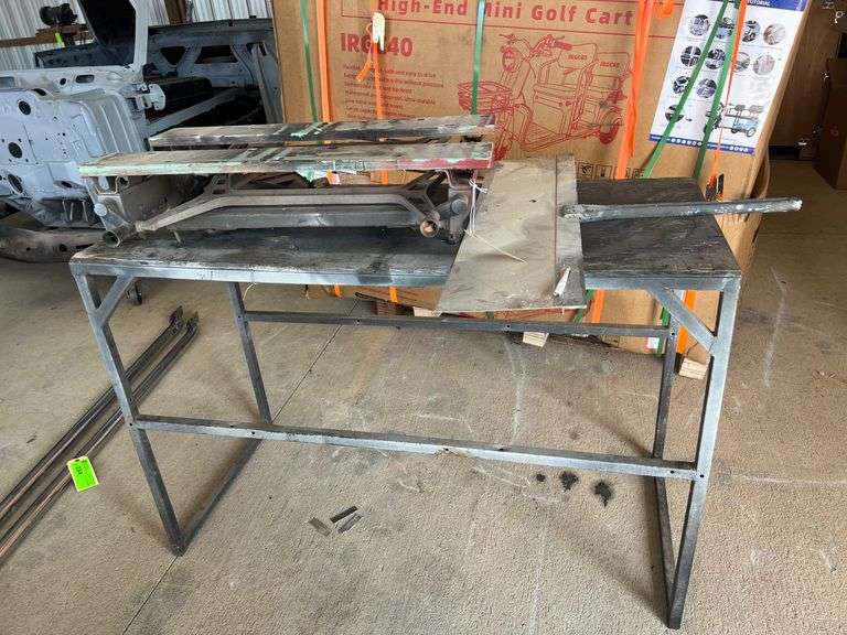 Work Table with Contents - Black & Decker Workmate and Scraper