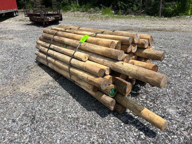 Untreated Wood Posts - Qty: 63