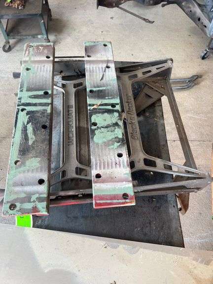 Work Table with Contents - Black & Decker Workmate and Scraper