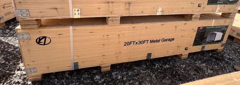 KJ Unused K2030 20ftx30ft Metal Garage