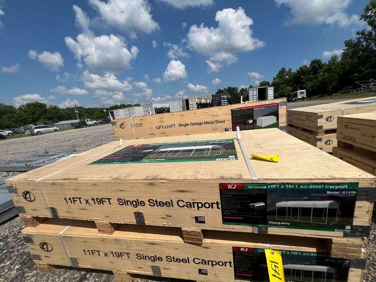 KJ Unused K1119 11ftx19ft All-Steel Carport