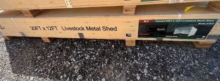 KJ Unused K1912 20ftx12ft Livestock Metal Shed
