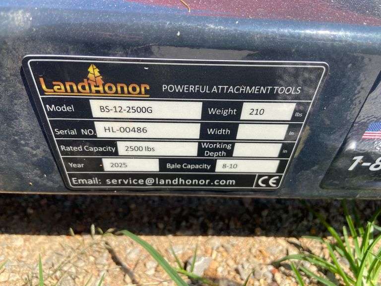 2025 Landhonor Unused BS-12-2500G Skid Steer Bale Spears