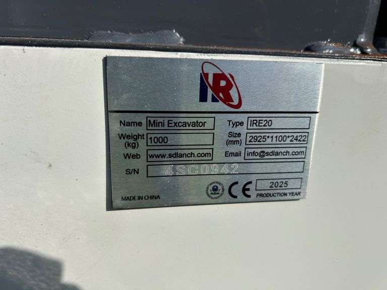 2025 IR Sdlanch Unused IRE20 Diesel Mini-Excavator