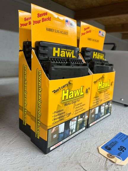 (4) New Hawl-It Builder Belt Materials Carry Assistant Tool