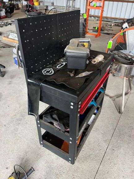 3-Tier Rolling Tool Chest with Contents