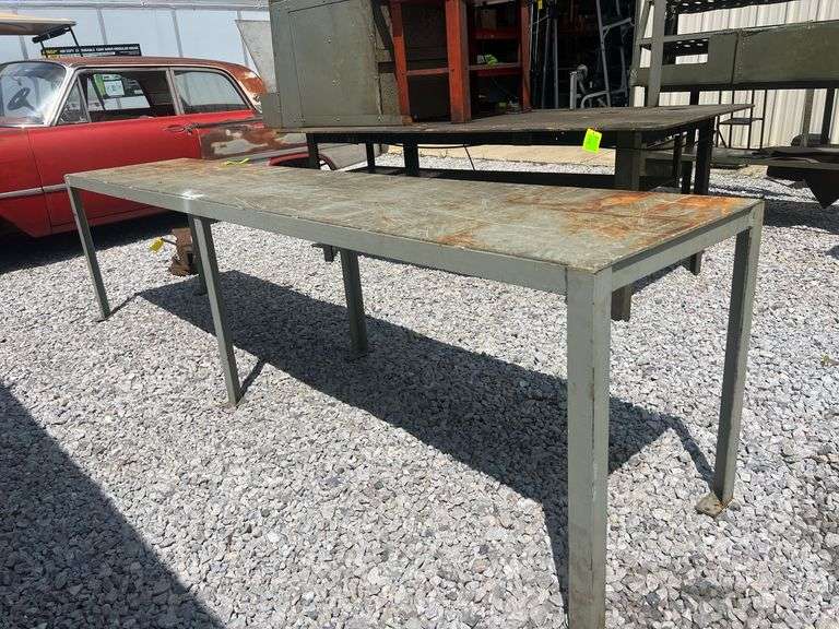 Steel Work Table - 121in x 24.5in x 30.5in