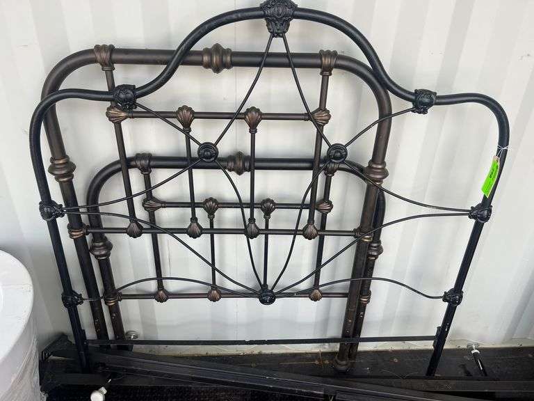 Lot - Bed Frame, Queen Headboard, Twin Headboard and Footboard