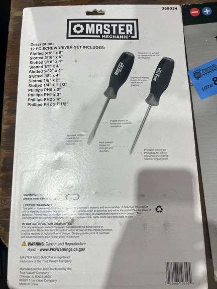 (2) Master Mechanic 12 Piece Screwdriver Set