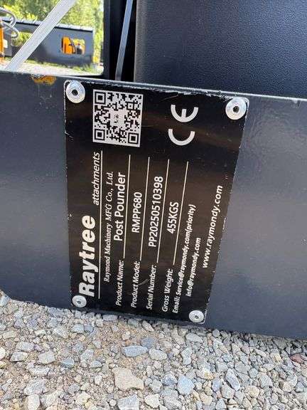 2025 Raytree Unused RMPP680 Skidsteer Hydraulic Post Pounder