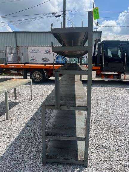 Steel Work Table - 170.5in x 25in x 81in