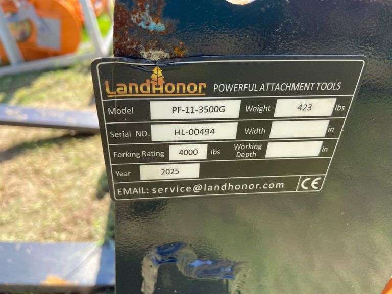 2025 Landhonor Unused PF-11-3500G Skid Steer Pallet Fork