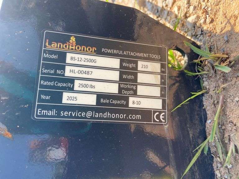 2025 Landhonor Unused BS-12-2500G Skid Steer Bale Spears