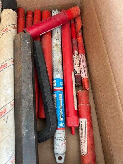 Assorted Drill Bits and Large Hex Allen Wrenches