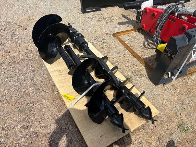 2025 GIYI Unused 3pc Mini-Excavator Auger Set