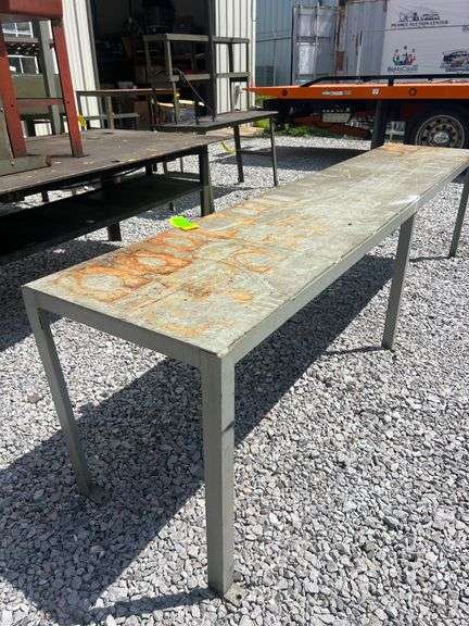 Steel Work Table - 121in x 24.5in x 30.5in