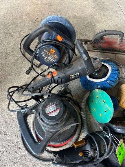 Lot - Buffers, Sanders, Assorted Tools