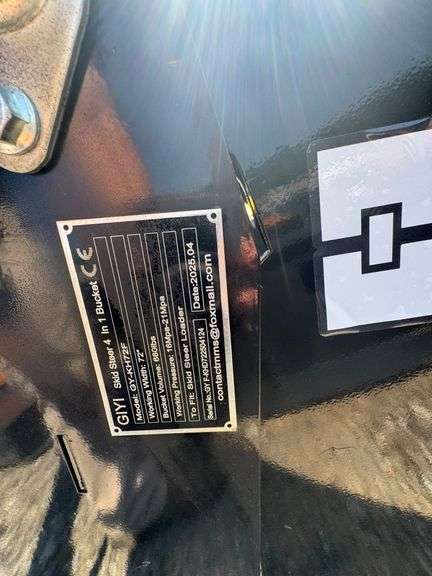 2025 GIYI Unused GY-KH72F Skid Steer 4 in 1 Bucket
