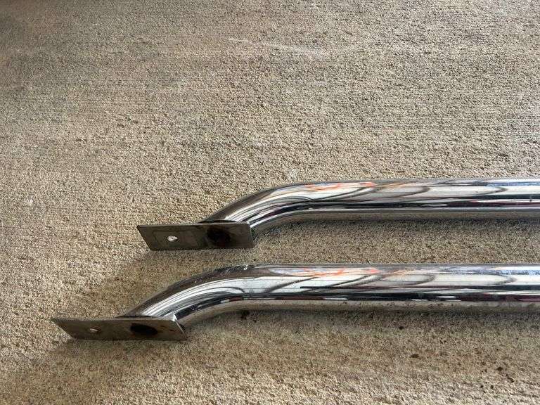 Chrome Tubular Long Truck Bed Rails - 75in