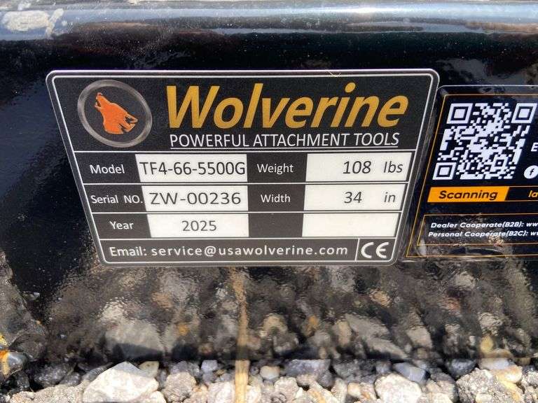 2025 Wolverine Unused TF4-66-5500G Debris Fork with 7 Teeth
