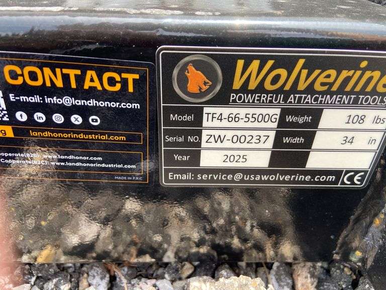 2025 Wolverine Unused TF4-66-5500G Debris Fork with 7 Teeth