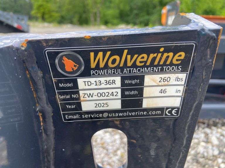 2025 Wolverine Unused TD-13-36R Skid Steer Tree Digger