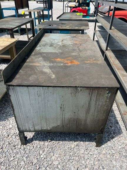 Steel Work Desk - 73in L x 35.5in W x 36in H