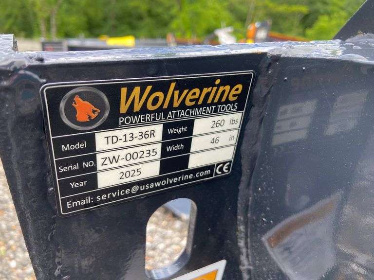 2025 Wolverine Unused TD-13-36R Skid Steer Tree Digger