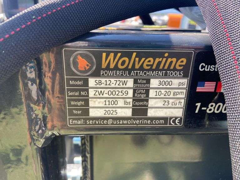 2025 Wolverine Unused SB-12-72W 72in Skidsteer Vibrating Screening Bucket