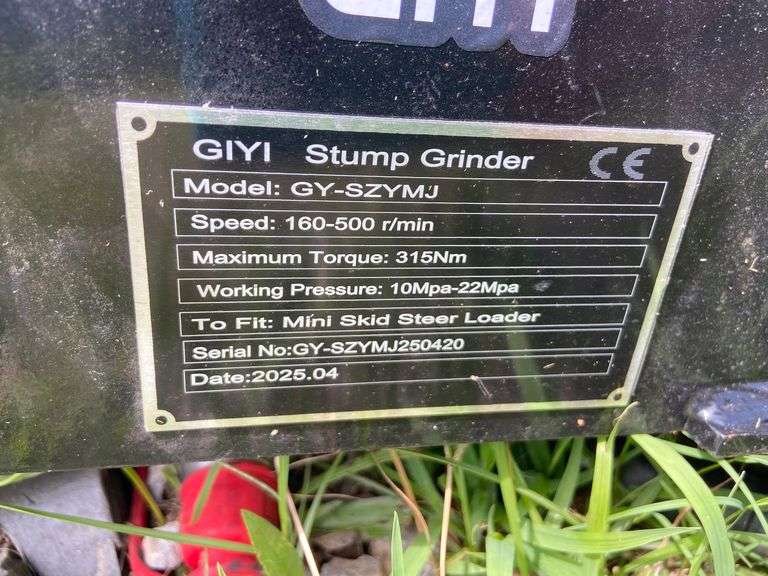 2025 GIYI Unused GY-SZYMJ Mini-Skidsteer Stump Grinder