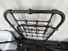 Lot - Bed Frame, Queen Headboard, Twin Headboard and Footboard