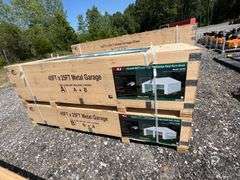 KJ Unused K4525 45ftx25ft Double Garage Steel Barn Shed