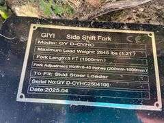 2025 GIYI Unused GYD-CYHC Skid Steer Hydraulic Side Shift Forks