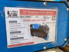 2025 Raytree Unused REDM32 32in Excavator Drum Mulcher
